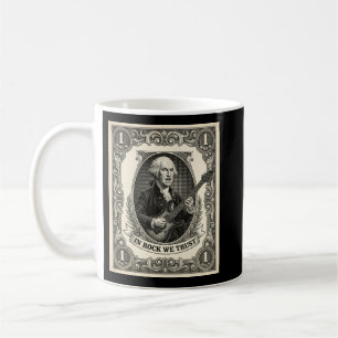 Mug En Rock We Trust 1 Rock Washington Guitare Vintage
