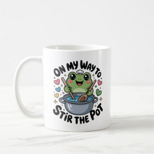 Mug En route pour remuer la marmite humour de grenouil