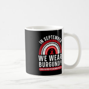 Mug En Septembre Nous Portons Burgundy Cerveau Aneurys