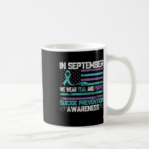 Mug En Septembre Nous Portons Du Turquoise Et Du Viole