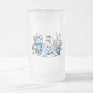 Mug en verre bonhomme de neige