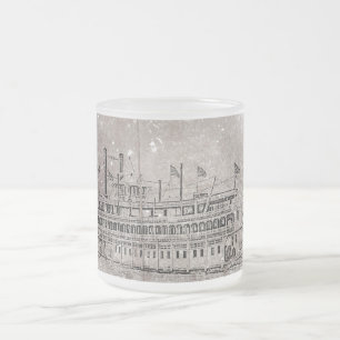 Mug en verre de roue arrière de rivière de la Nouv