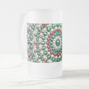 Mug en verre dépoli avec design couleur italienne