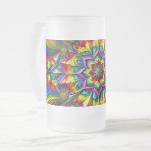 Mug en verre dépoli avec design couleur LGBTQ