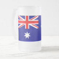 Mug en verre dépoli avec drapeau d'Australie