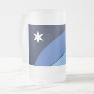 Mug en verre dépoli avec drapeau de Columbia, SC