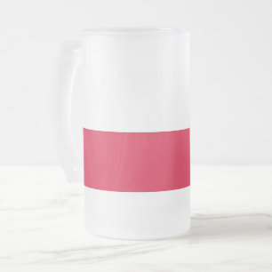Mug en verre dépoli avec drapeau de la Pologne