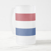 Mug en verre dépoli avec drapeau de Pays-Bas