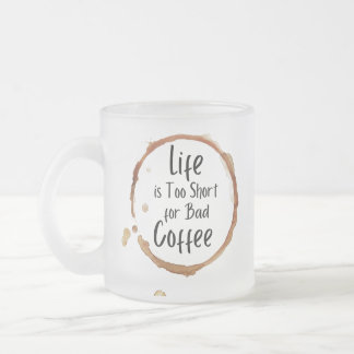 Mug en verre dépoli 'Café de qualité uniquement'