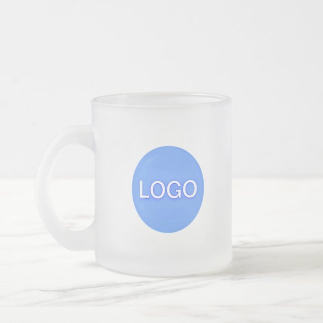 Mug en verre dépoli de marque (10 oz) (Gauche)