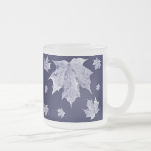 Mug en verre feuille d'érable - Abstrait