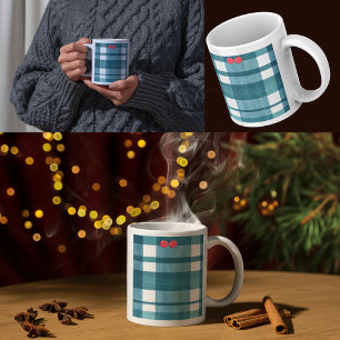 Mug En vichy vert rétro
