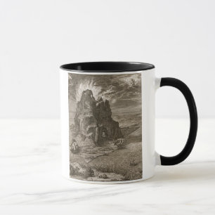 Mug Enceladus a enterré sous le mont Etna, 1731 (engr