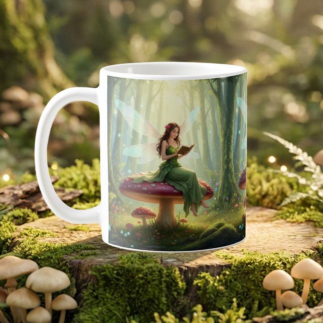Mug Enchanted Day Fairy Reading a Book (Créateur téléchargé)