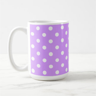 Mug Enchanting Lavender And White Polka Dots