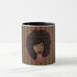 Mug Encourager les femmes   Point Polka   BROWN