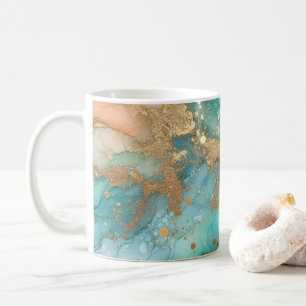 Mug encre d'alcool bleu et vert