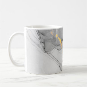 Mug Encre, peinture, abstraite. Fermeture du tableau.