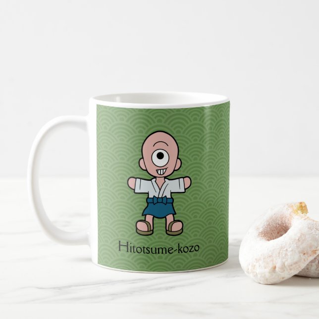Mug Enfant japonais à un oeil : dessin animé Yokai (Avec donut)