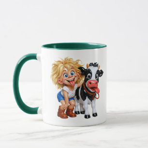 Mug Enfant joueur avec illustration de vache
