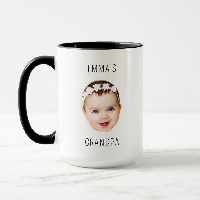Mug Enfant personnalisé photo bébé visage cadeau perso (Gauche)