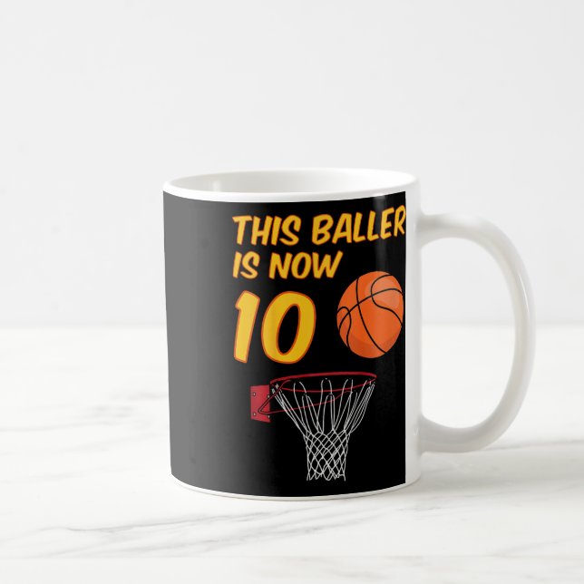 Mug Enfants 10e anniversaire Sketll Hoop 10 ans Garçon (Droite)