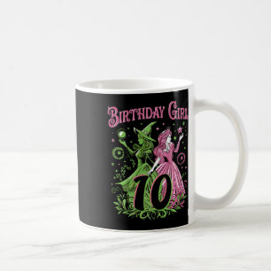 Mug Enfants 10e Anniversaire Sorcière rose et vert 10