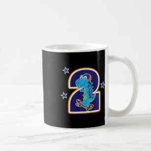 Mug Enfants 2e anniversaire Drôle de dinosaure faisant