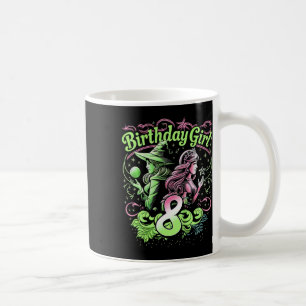 Mug Enfants 8e Anniversaire Sorcière rose et verte 8 A