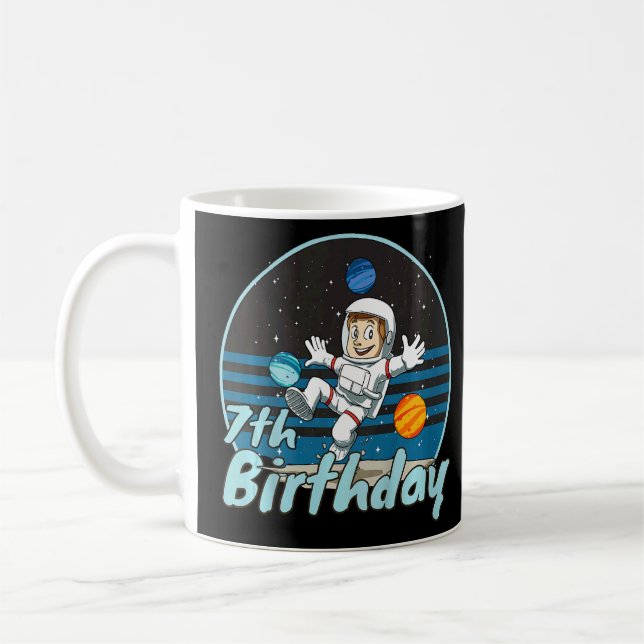 Mug Enfants Astronaut 7e anniversaire Space Kids Party (Gauche)