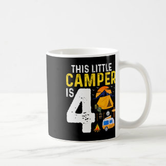 Mug Enfants drôle 4ème anniversaire camping amateur de