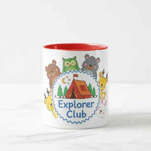 Mug Enfants du Club Explorateur Art Animal de Camping