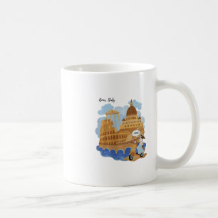 Mug Enfants Italie Souvenir Fille à Vélo Disant Ciao -
