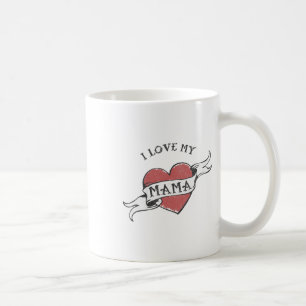 Mug Enfants J'Aime Ma Mama Heart Tattoo Fête des mères