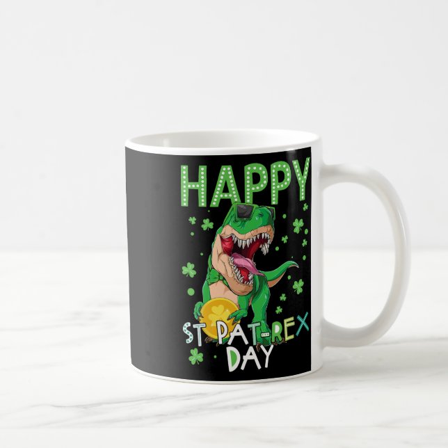 Mug Enfants Joyeux St Patricks Day T-rex Dinosaure Gar (Droite)