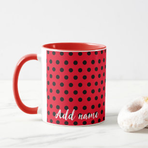 Mug Enfants mignons Red Ladybug Polka dot party Motif