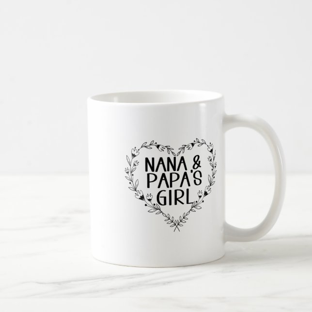 Mug Enfants Nana &amp; Papas Girl Floral Heart To Gran (Droite)