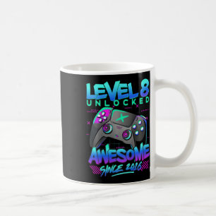 Mug Enfants Niveau 8 Déverrouillé Garçon de 8 ans Anni