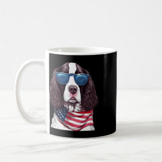 Mug English Springer Spaniel avec drapeau américain 4 
