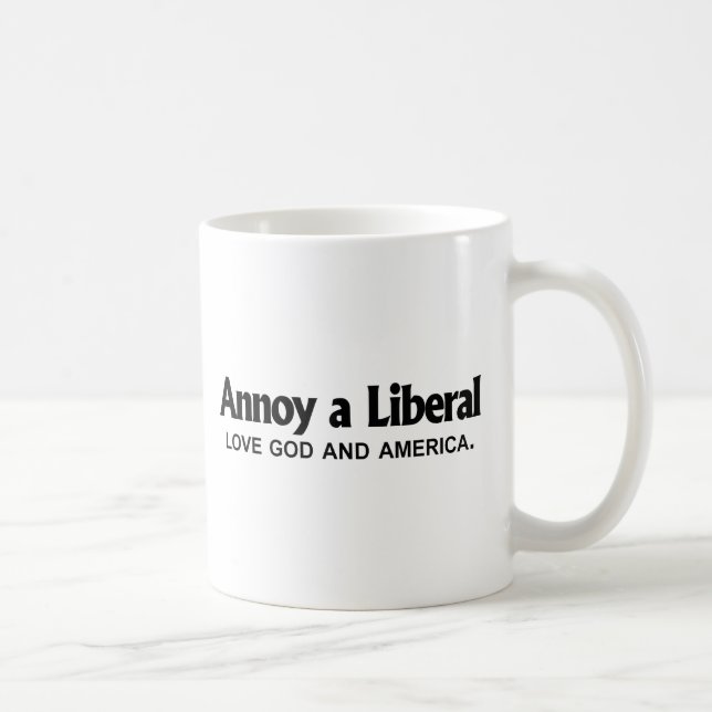 Mug Ennuyez un libéral - Dieu et l'Amérique d'amour (Droite)
