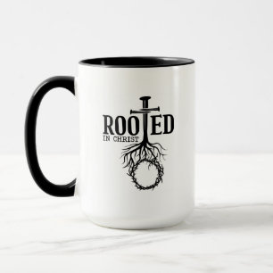 Mug Enraciné Dans Le Christ Écriture Croix Verse chrét