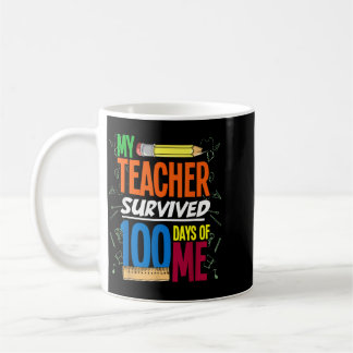Mug Enseignant a Survécu 100 Jours De Drôle 100 Jours