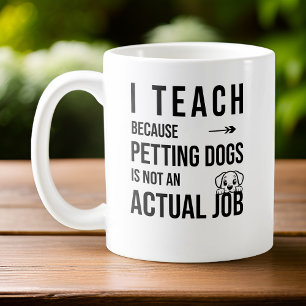 Mug Enseignant Amoureux des chiens Personnalisé J'Ense