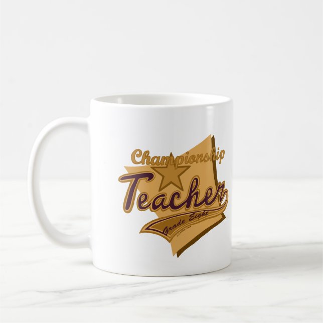 Mug Enseignant champion de 8e année (Gauche)
