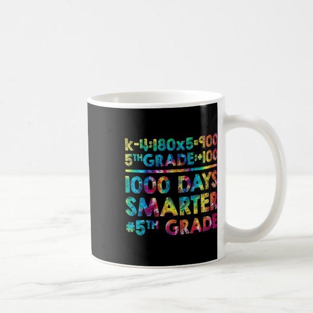 Mug Enseignant De 1000 Jours Plus Intelligent 100 Jour (Droite)