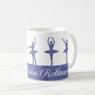 Mug Enseignant de ballet personnalisé de ballerina vio