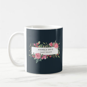 Mug Enseignant de danse florale personnalisé