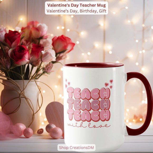 Mug Enseignant de la Saint-Valentin (Créateur téléchargé)