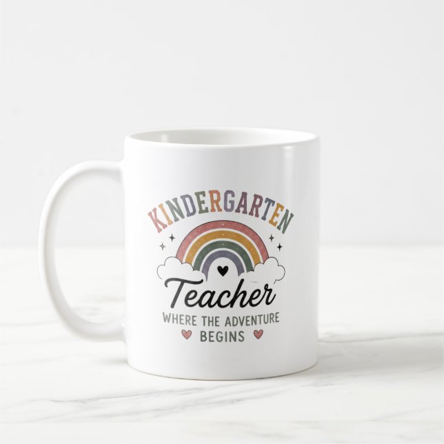 Mug Enseignant de maternelle où l'aventure commence Pe (Gauche)