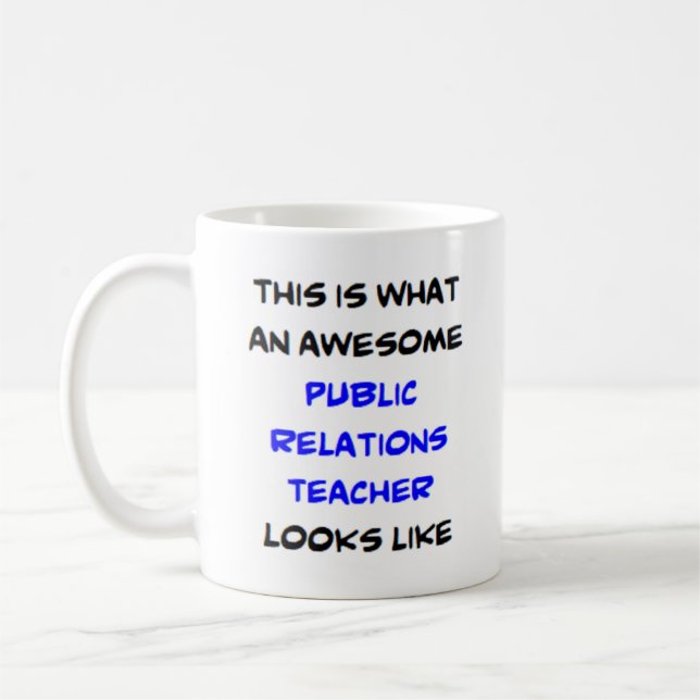 Mug enseignant de relations publiques génial (Gauche)